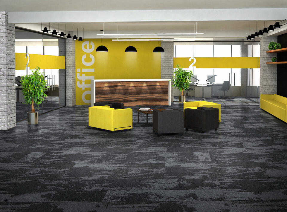 Solution Dyed Nylon Tufted Bitumen-Backed Carpet Tile (Landform)